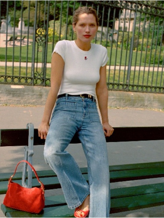 J. Crew Denim - Rouje X J.Crew Marin high-rise flare jean